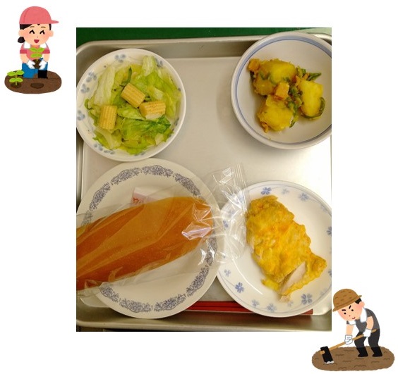 日高特別支援学校のレタスを使った給食！